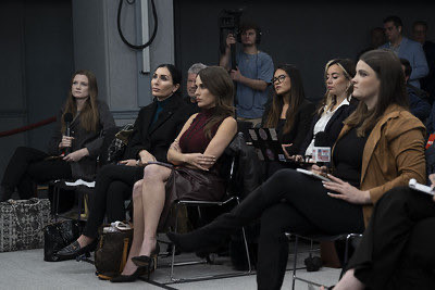Hannah Claire B. with guests after a studio conversation